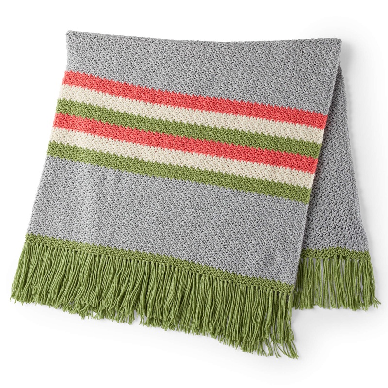 Red Heart Team Colors Crochet Blanket