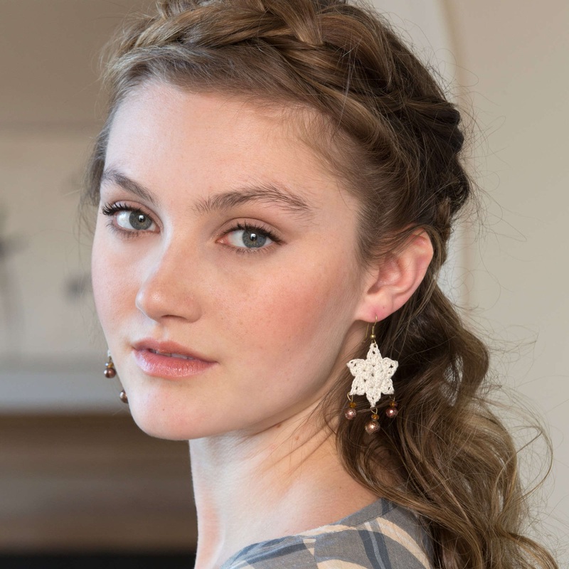 Aunt Lydia’s Crochet Dangling Flower Earrings