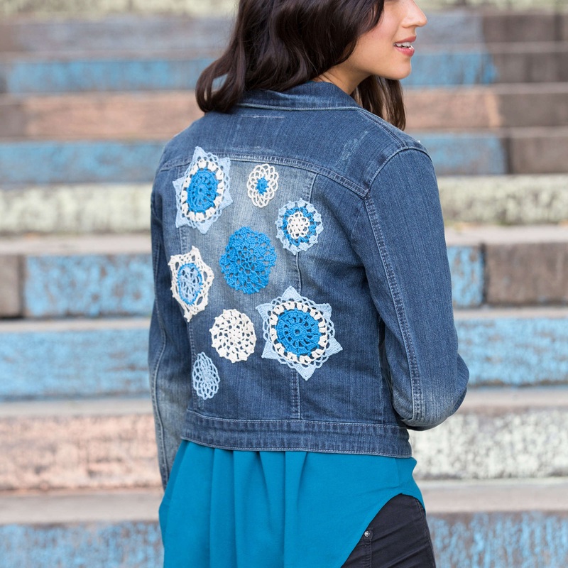 Aunt Lydia’s Crochet Doilyed for Denim Jacket