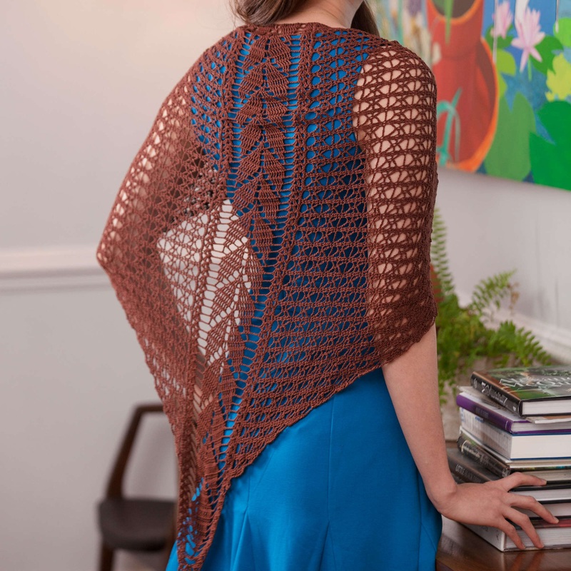 Aunt Lydia’s Crochet Falling Leaves Shawl