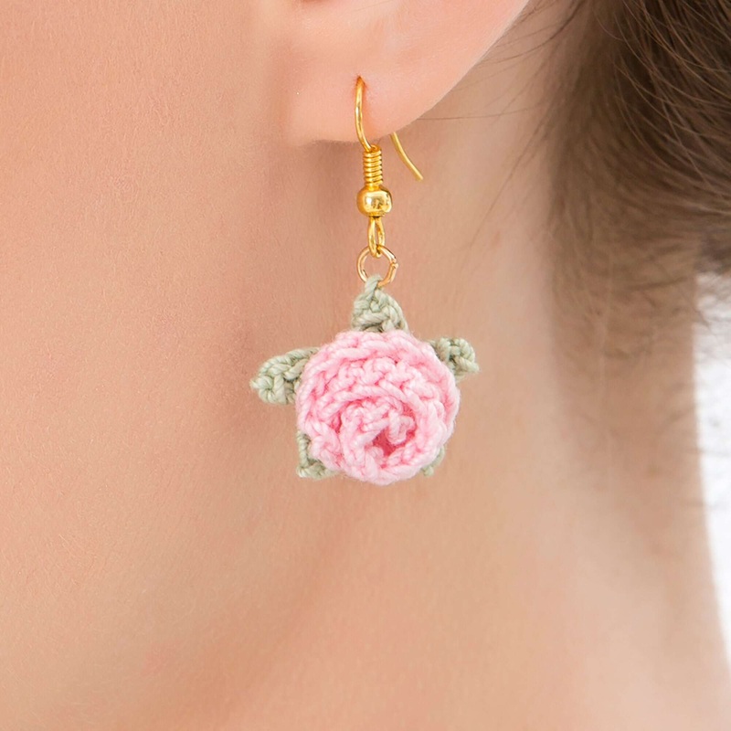 Aunt Lydia’s Crochet Rosebud Earrings