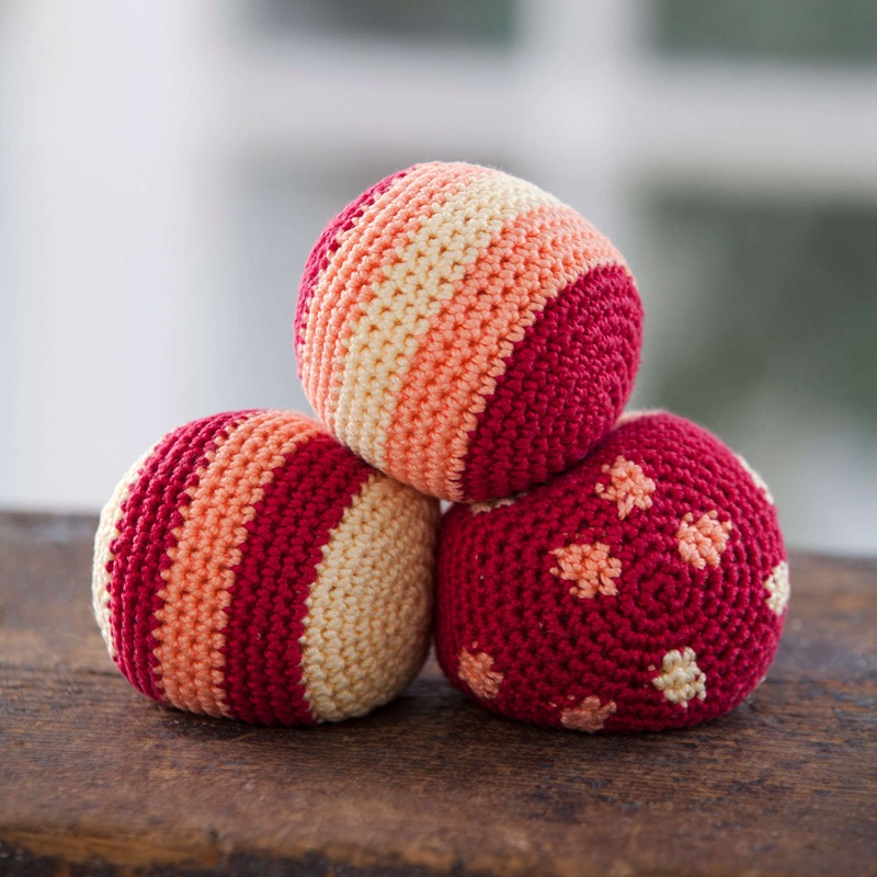 Aunt Lydia’s Crochet Three Tangy Juggling Balls