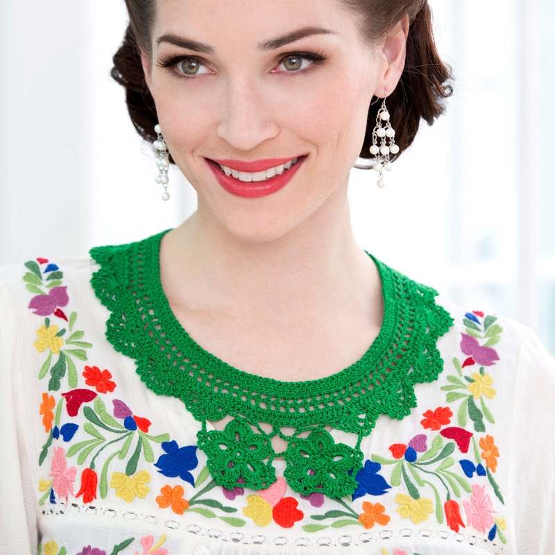 Aunt Lydia’s Moderne Crochet Floral Collar