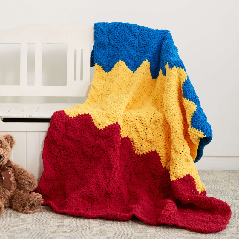 Bernat 1-2-3 Crochet Blanket|Single Size