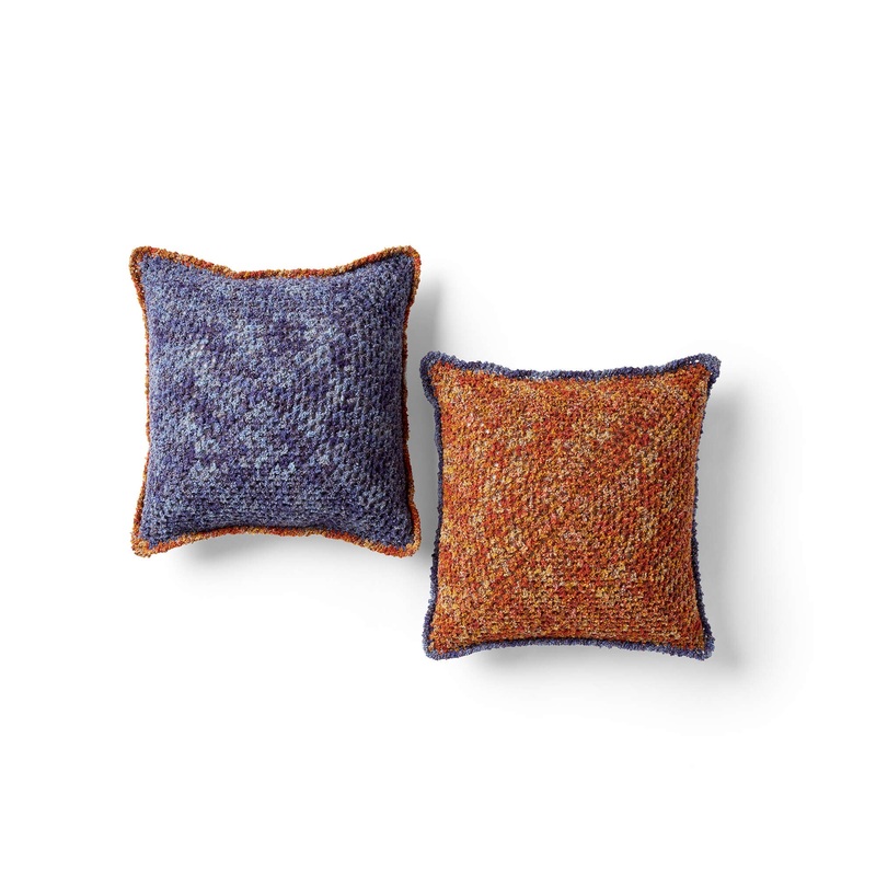 Bernat Contrast Edge Crochet Pillow Set