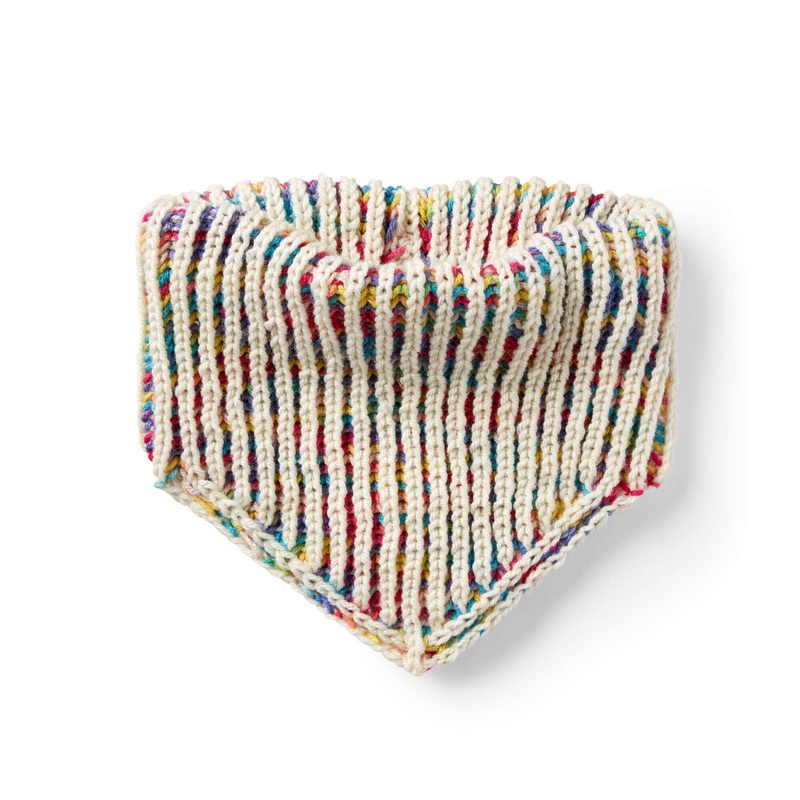 Red Heart Double Sided Brioche Knit Kerchief