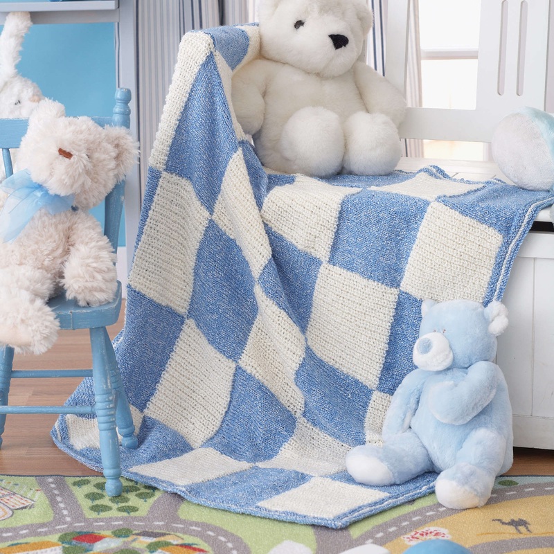 Bernat Baseball Knit Blanket|Single Size