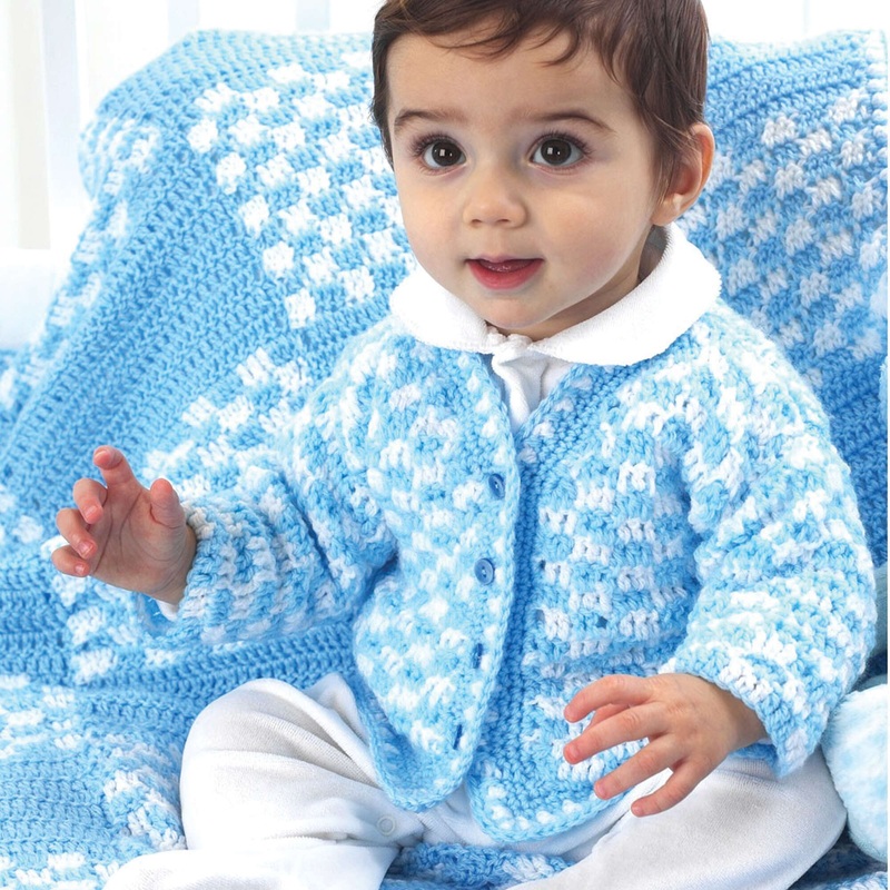 Bernat Boy’s Crochet Cardigan|6 mos|12 mos