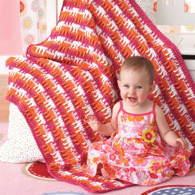 Bernat Bright Textures Crochet Blanket