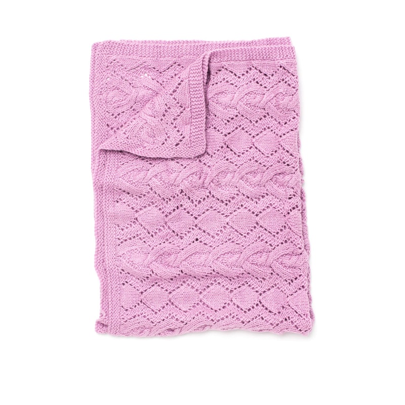 Bernat Cable and Lace Knit Blanket