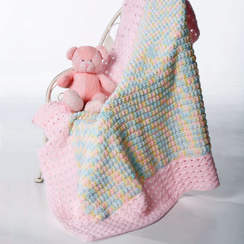Bernat Clusters and Crosses Crochet Blanket