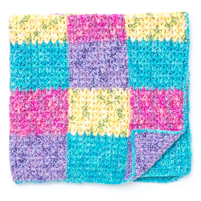 Bernat Color Block Panels Crochet Blanket