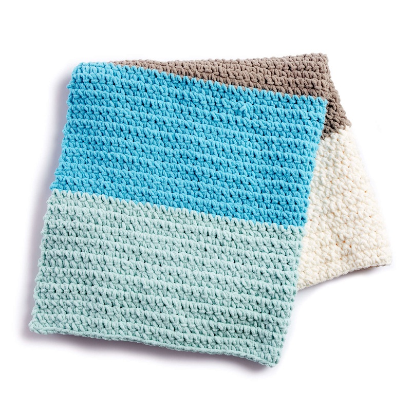 Bernat Colorblock Crochet Blanket
