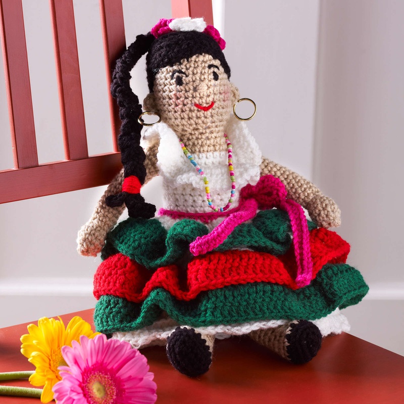 Red Heart Crochet Alejandra’s Party Doll