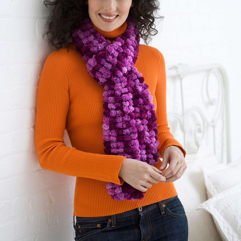 Red Heart Knit 2 Ball Scarf|Single Size
