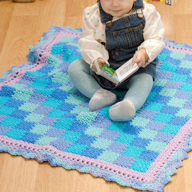 Red Heart Crochet Baby Blues Blanket