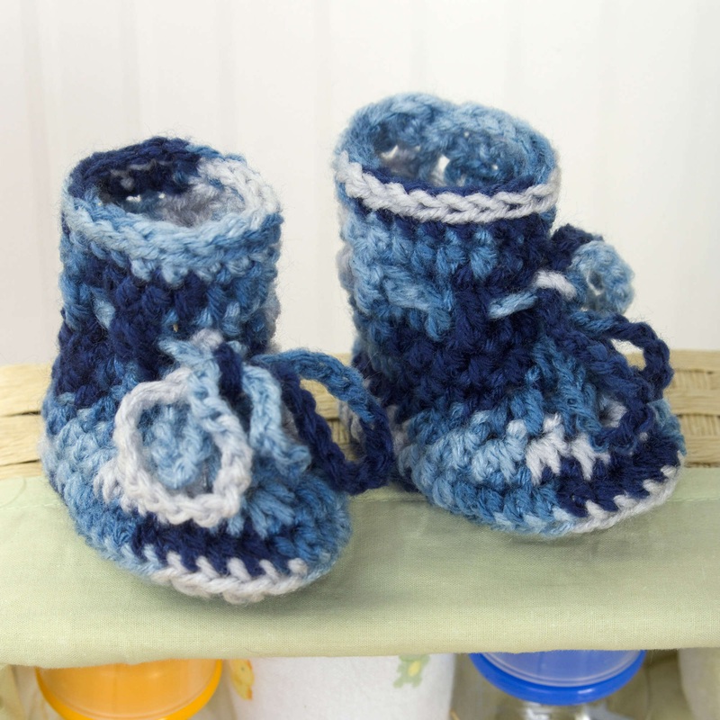 Red Heart Crochet Baby Boots|Single Size