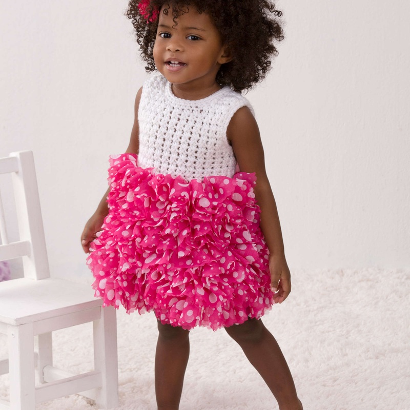 Red Heart Crochet Baby’s Best Party Dress