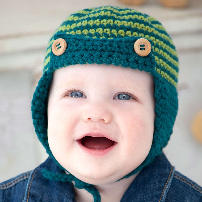 Red Heart Crochet Baby Sherlock Hat