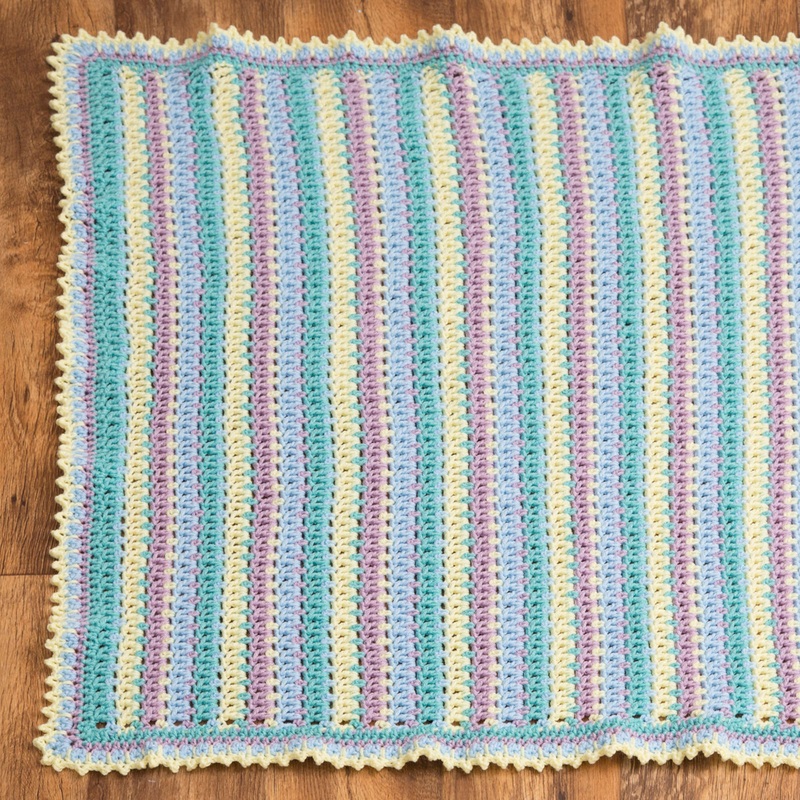 Red Heart Crochet Baby Stripes Blanket