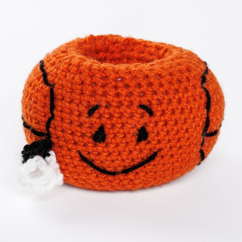 Red Heart Crochet Basketball Can Cozy