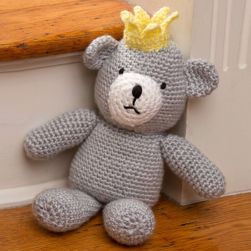Red Heart Crochet Birthday Bear for a Prince