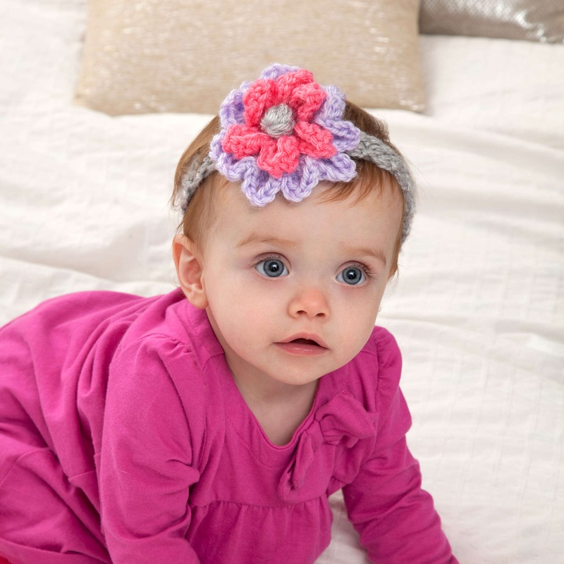 Red Heart Crochet Bloomin’ Baby Headband
