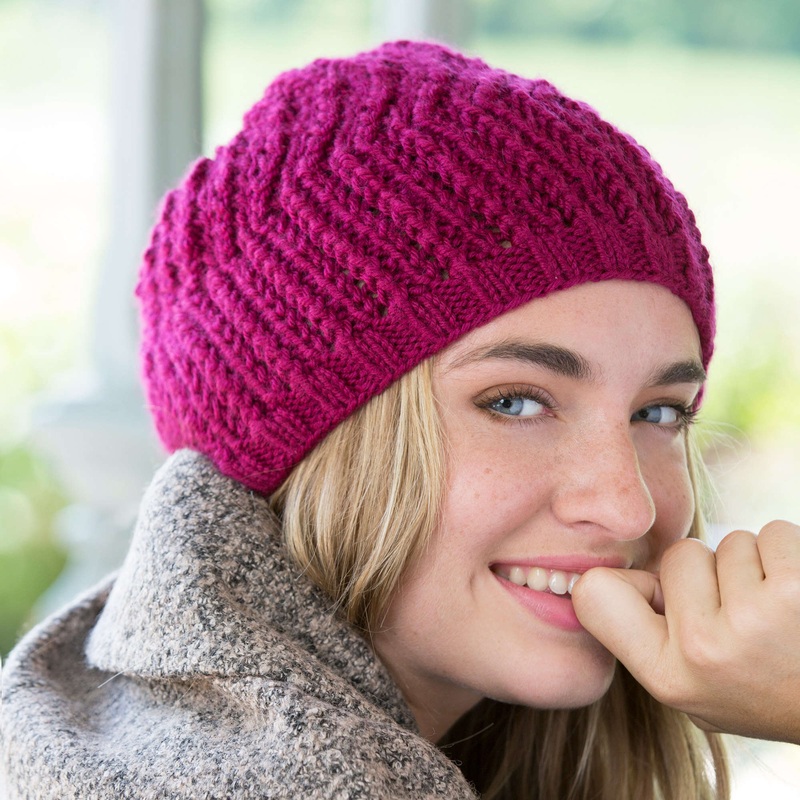 Red Heart Knit Any Day Beret|Single Size