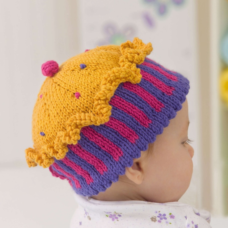 Red Heart Knit Baby Confection Hat