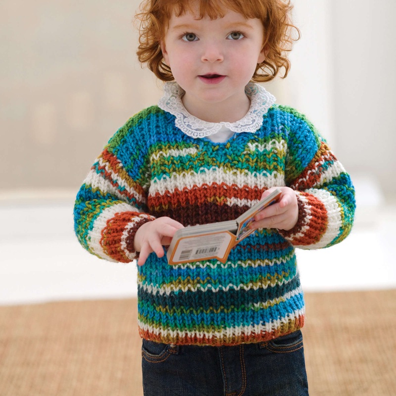 Red Heart Knit Baby Sweater|12 mos|18 mos|24 mos