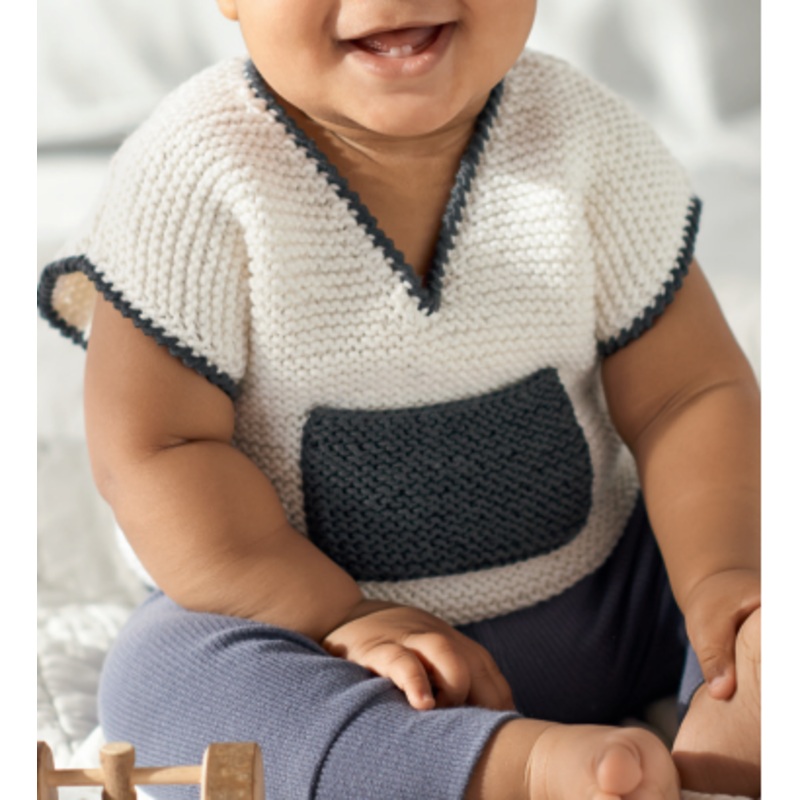 Red Heart Knit Baby Vest|0 mos|3 mos|6 mos|9 mos|12 mos|18 mos