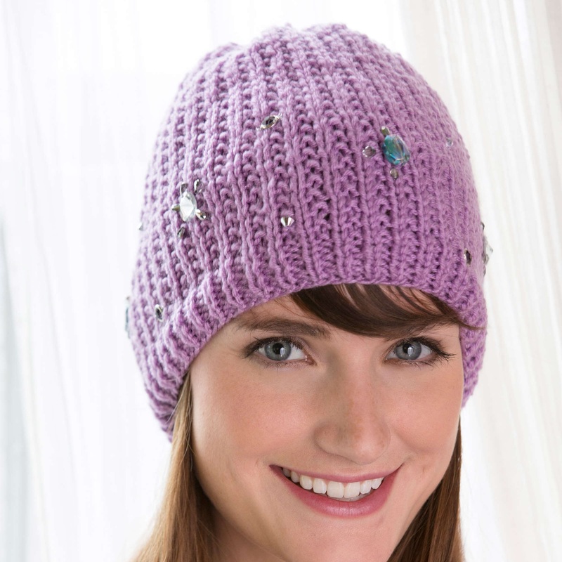 Red Heart Knit Bling Beanie|Single Size