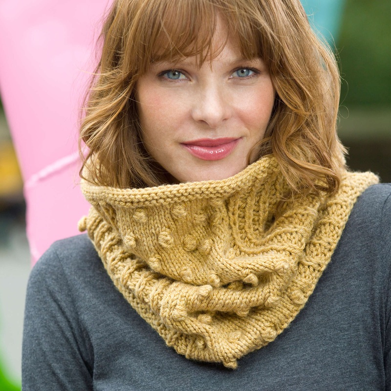 Red Heart Bobbled Knit Cowl|Single Size
