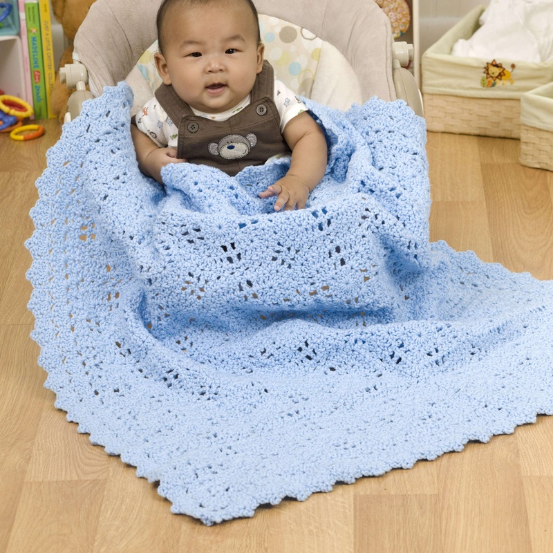 Red Heart Building Blocks Crochet Baby Blanket