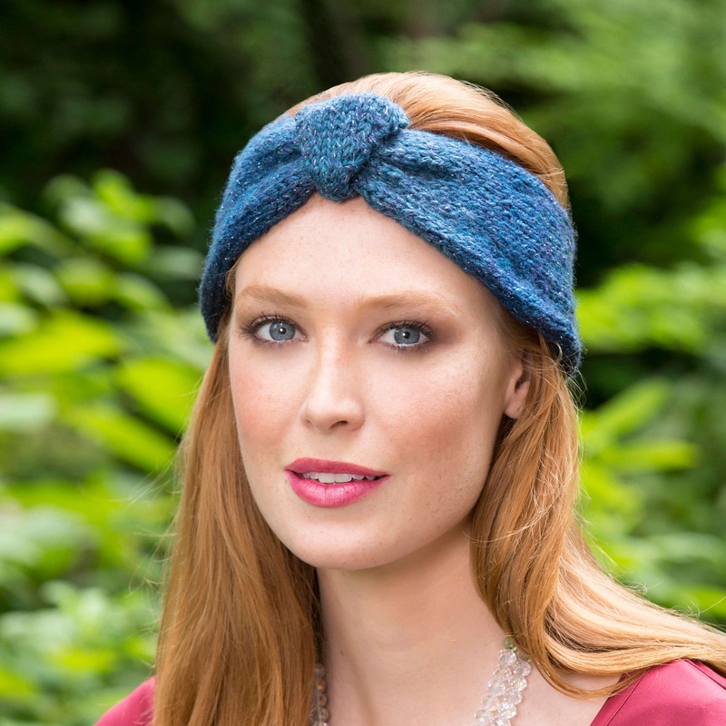 Red Heart Button Up Knit Headband