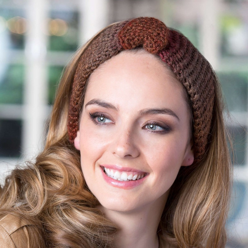 Red Heart Buttoned Crochet Headband