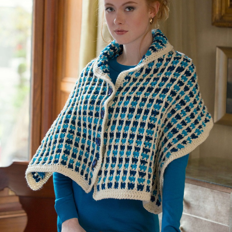 Red Heart Buttoned Shawl|Single Size