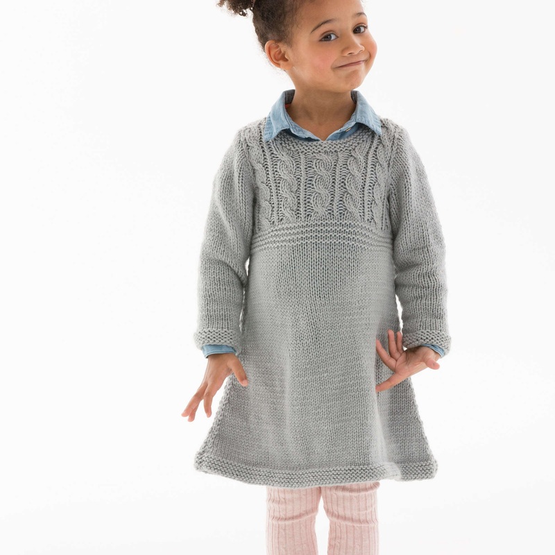 Red Heart Cable Sweater Dress|2 yrs|4 yrs|6 yrs|8 yrs