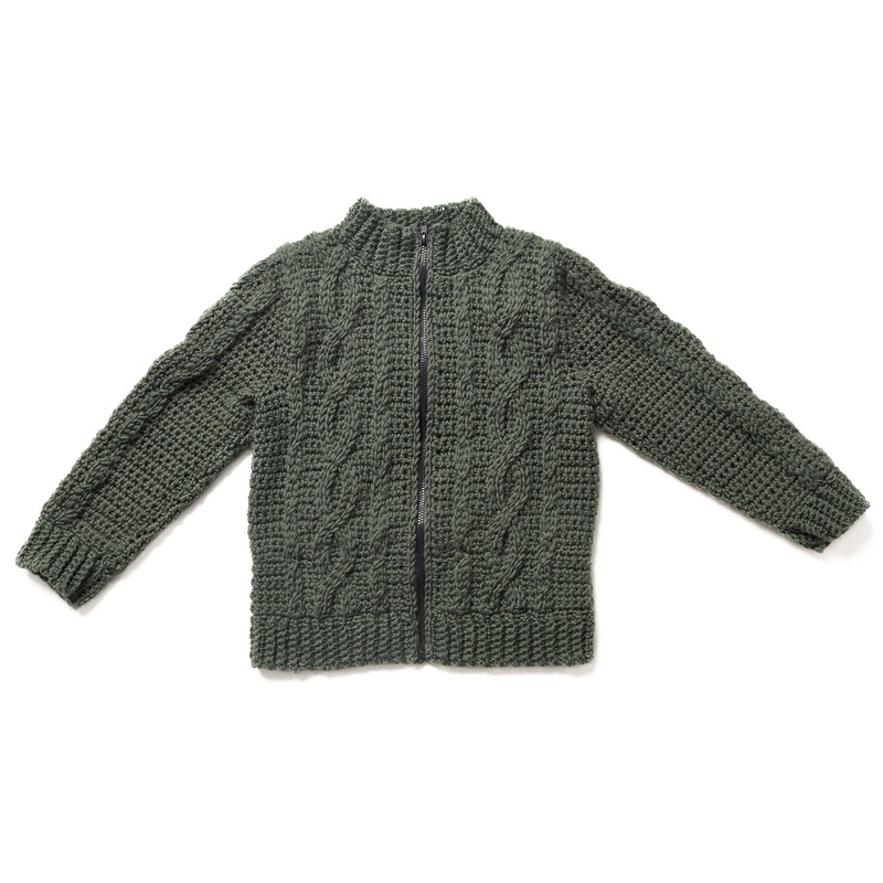 Red Heart Chic Cabled Crochet Jacket