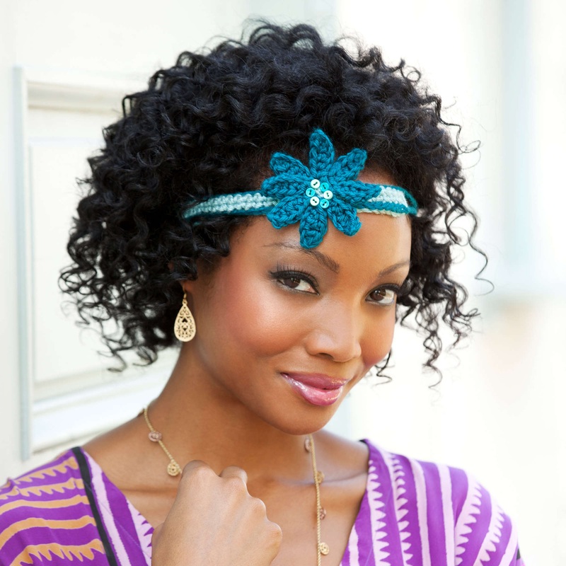 Red Heart Crochet Blossom Headband