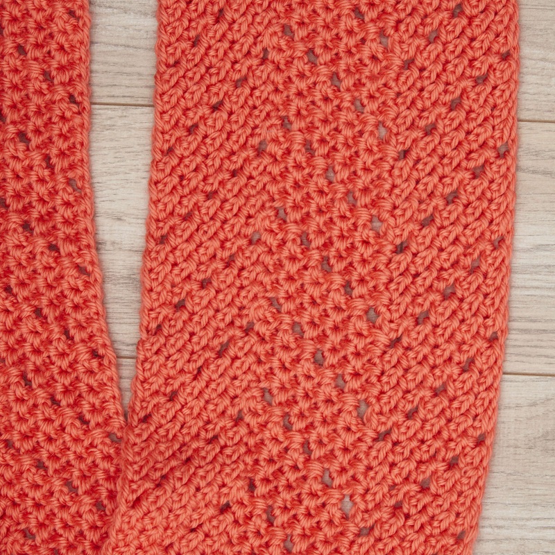 Red Heart Crochet Chevron Herringbone Cowl