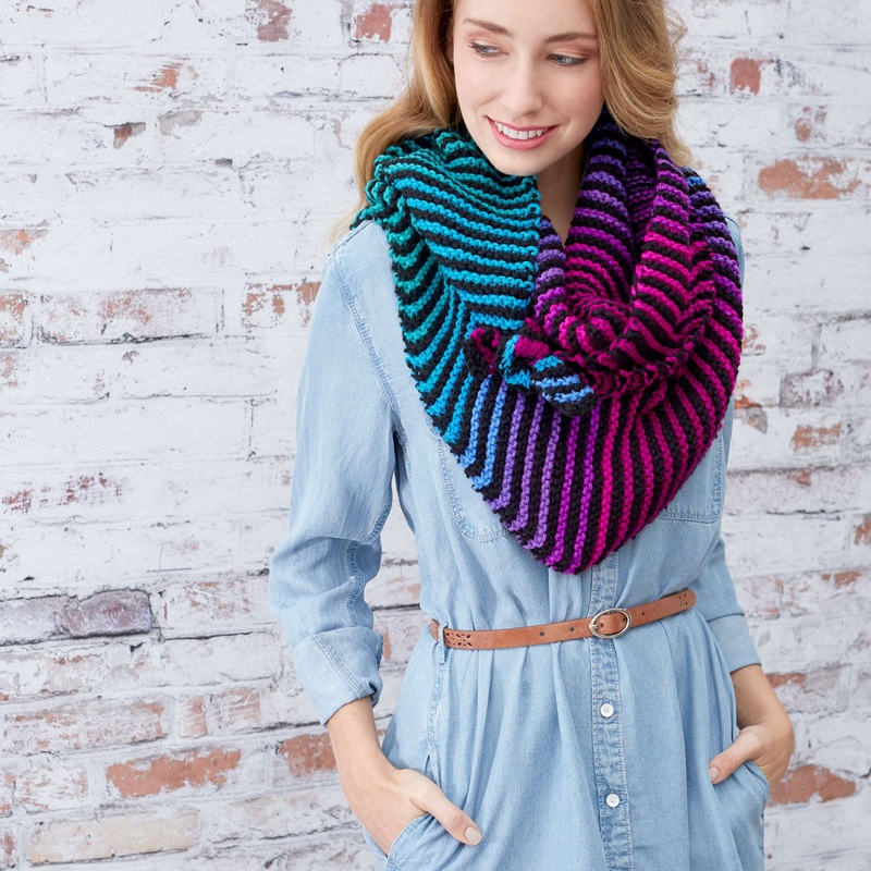Red Heart Knit Brighten My Day Wrap