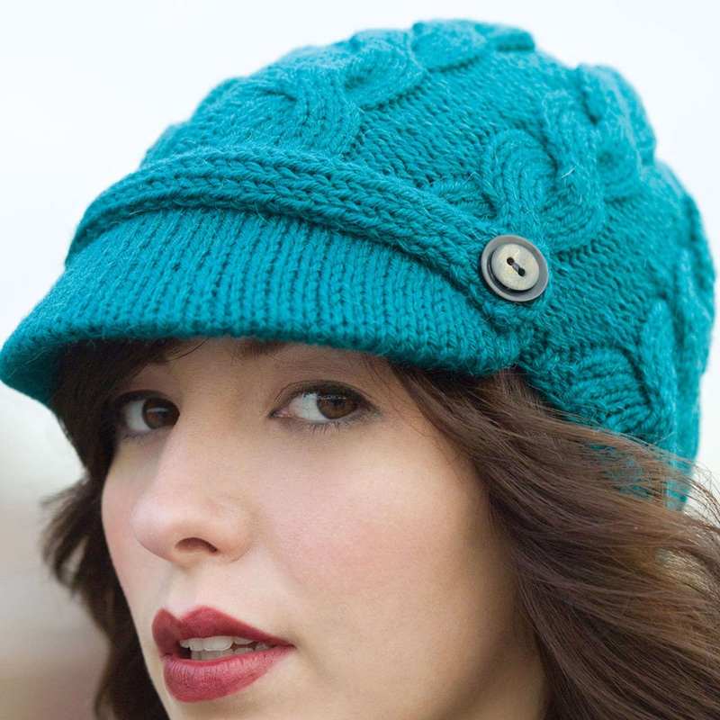 Red Heart Knit Cabled Chapeau|Single Size