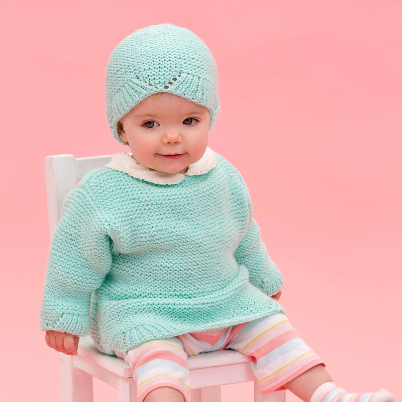 Red Heart Knit Camilla Babe Sweater & Hat