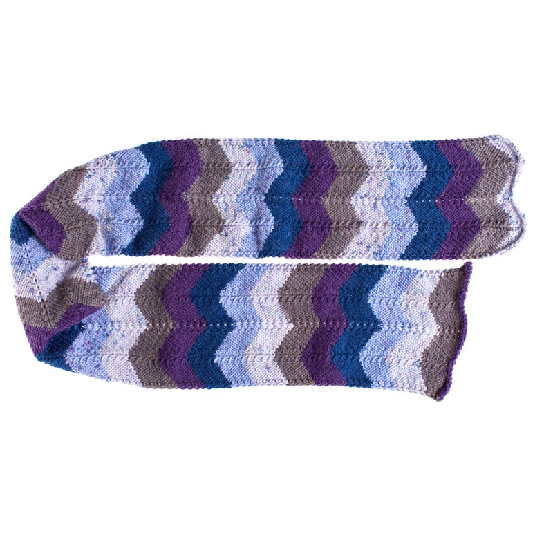 Red Heart Knit Chevron Scarf|Single Size