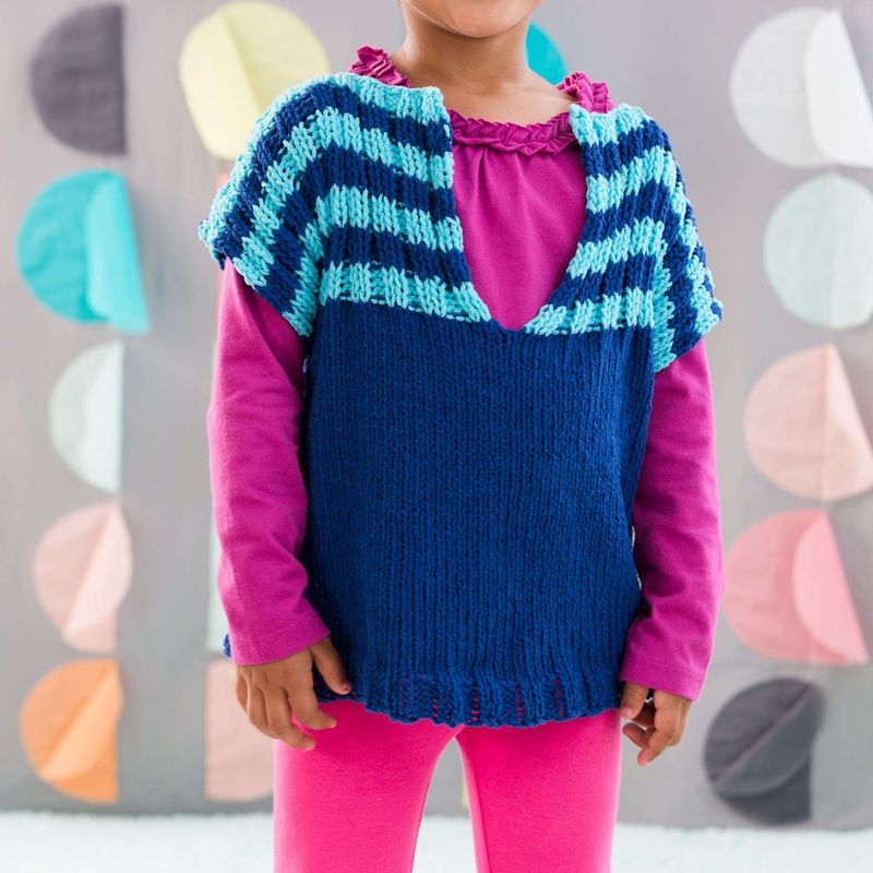 Red Heart Knit Child’s Fashion Vest