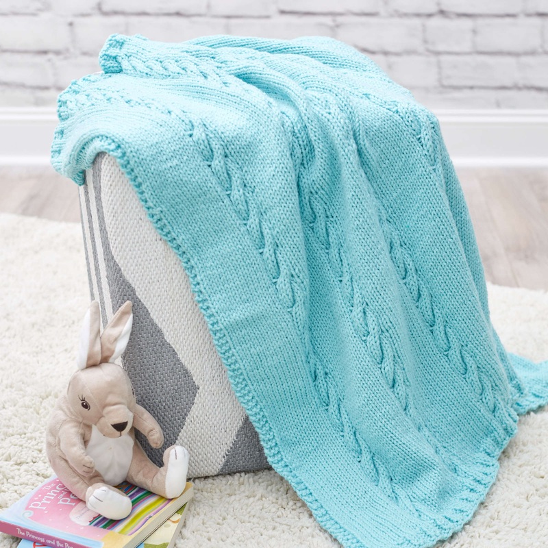 Red Heart Classic Cable Baby Blanket