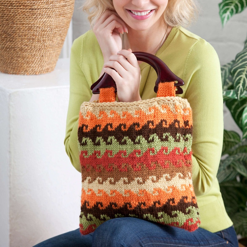 Red Heart Color Knit Bag|Single Size
