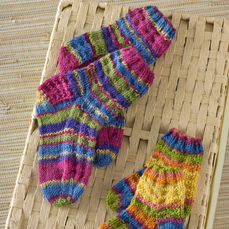 Red Heart Colorful Knit Kids Socks