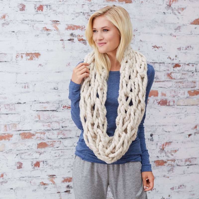 Red Heart Cozy Arm-Knit Cowl|Single Size